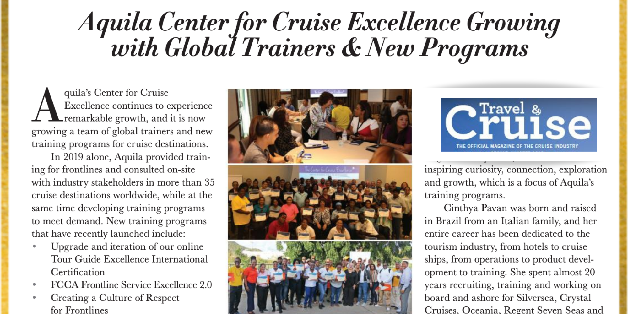 Cruise Excellence Growing